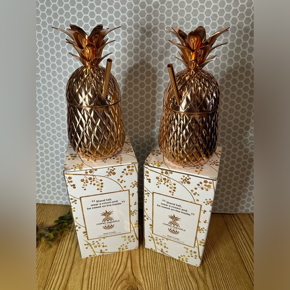 Set of two Copper Pineapple Tumblers!